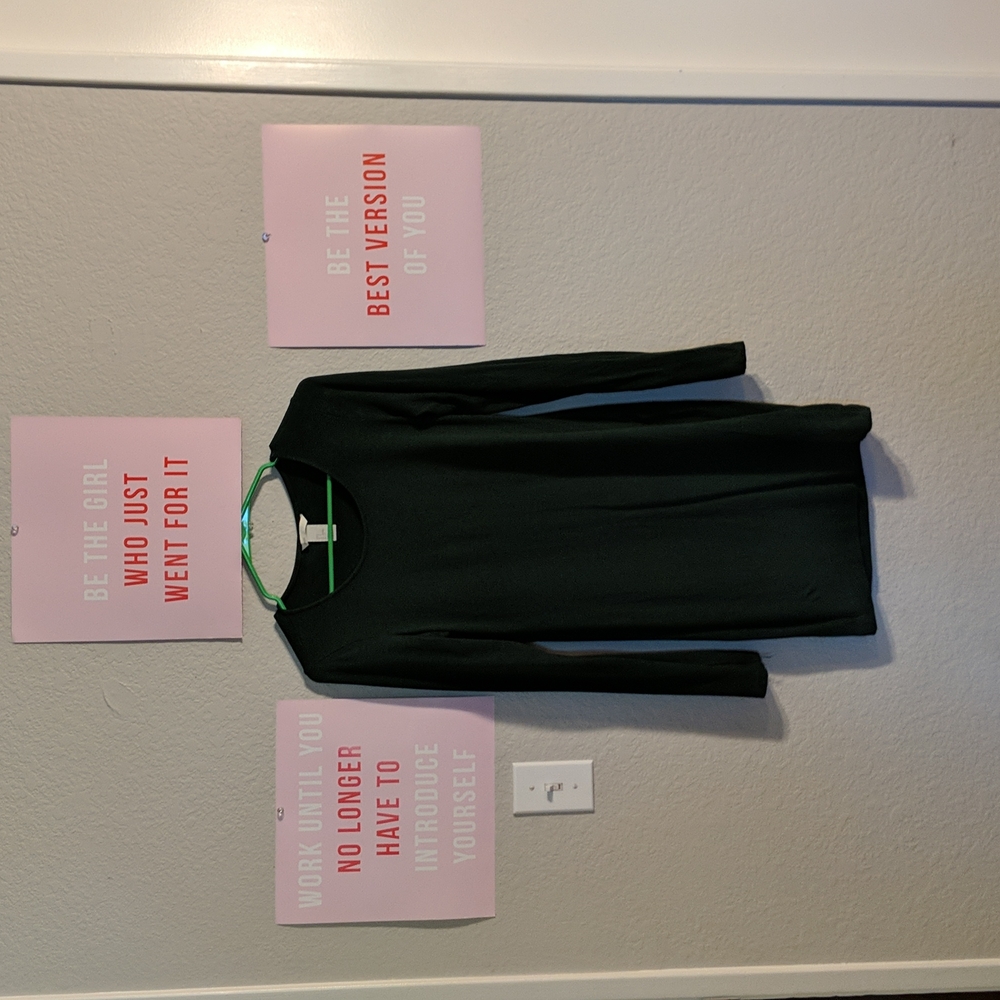 Long sleeve mid thigh dress